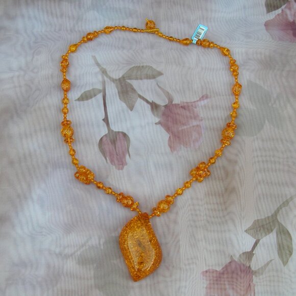 🦂 NEW Alexander Kalifano Syn Amber Necklace Fossilized Scorpion - Picture 7 of 11